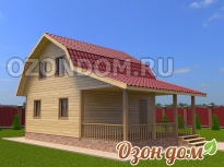 Каркасный дом 6х8 с терассой Череповец