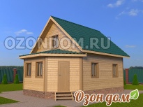 Каркасный дом 6х8 с эркером Волхов