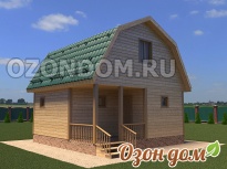 Дом из бруса с мансардой 6х6 Дмитров