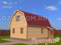 Каркасный дом 6х8 с мансардой Всеволожск