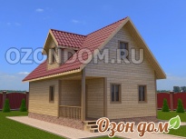 Каркасный дом 6х9 с кукушкой Тихвин