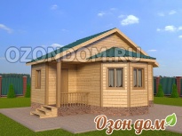 Каркасный дом 6х8 с эркером Реутов